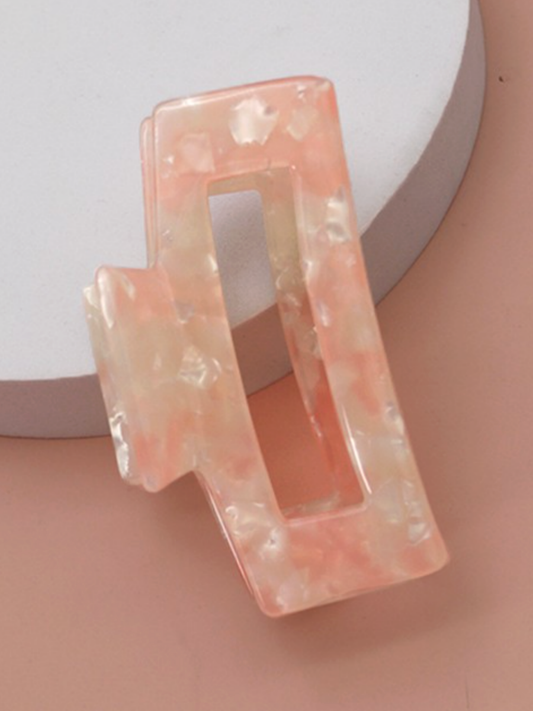 blush marbled hair claw clip