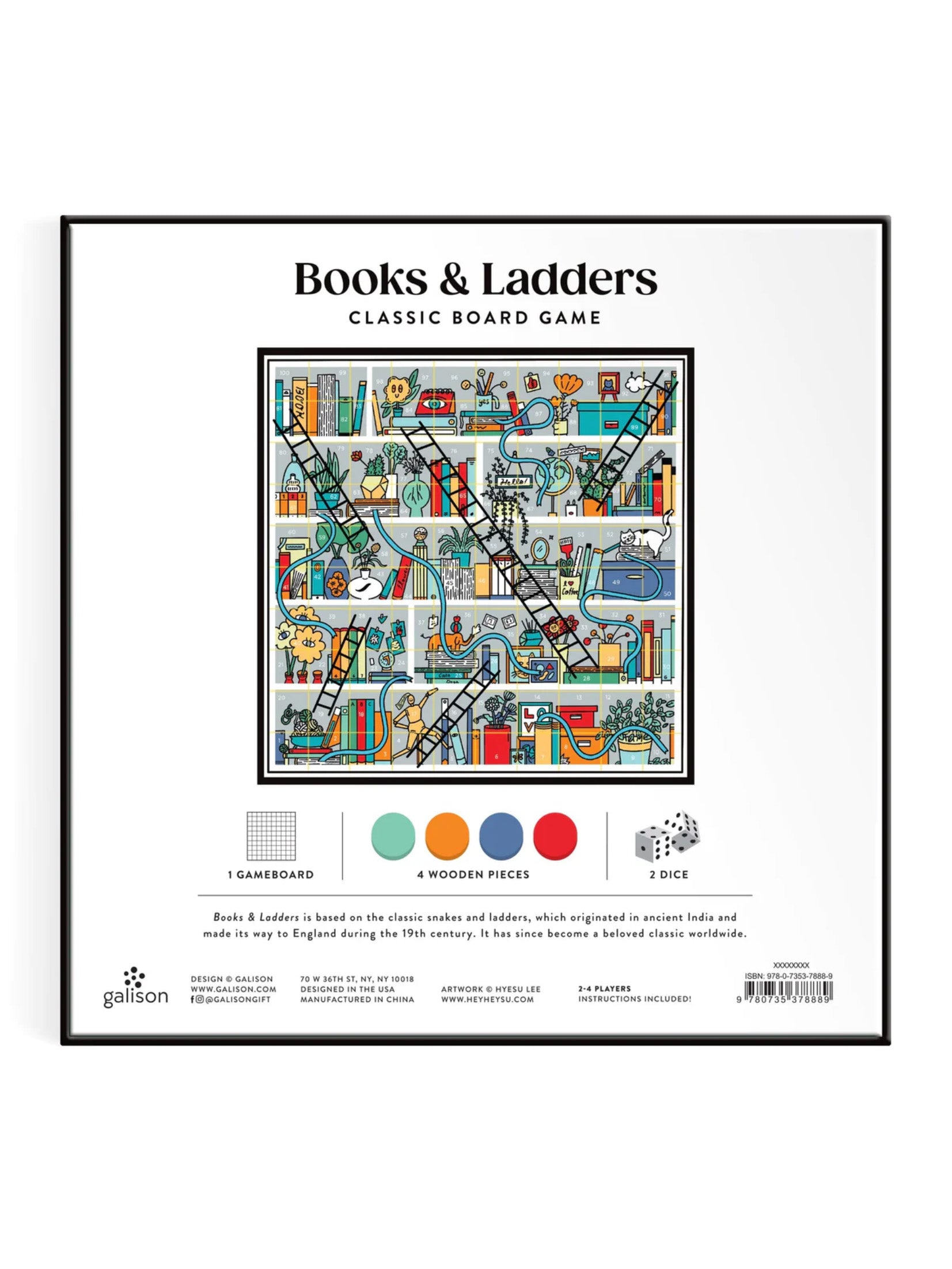 books & ladders board game