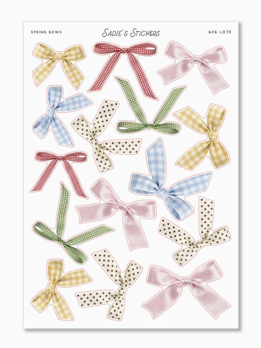 Bows Scraps & Snippings Sticker Sheet