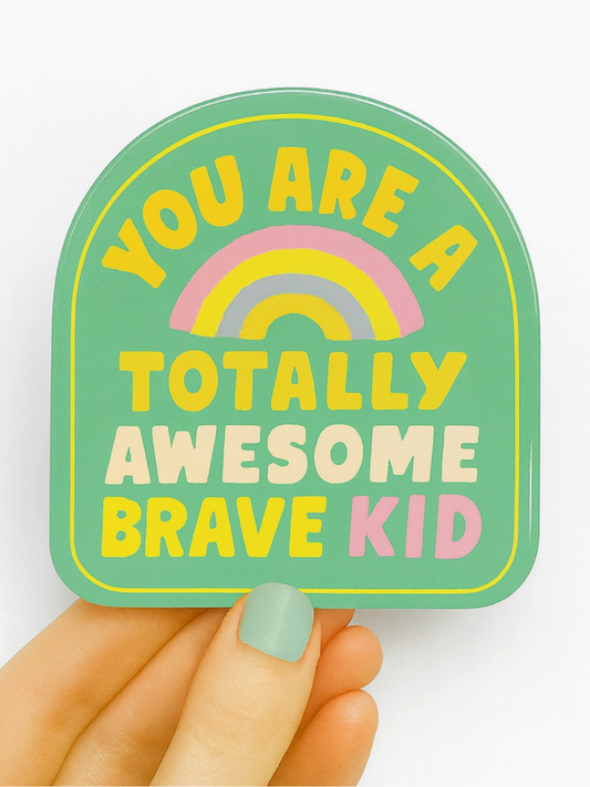 brave kid sticker