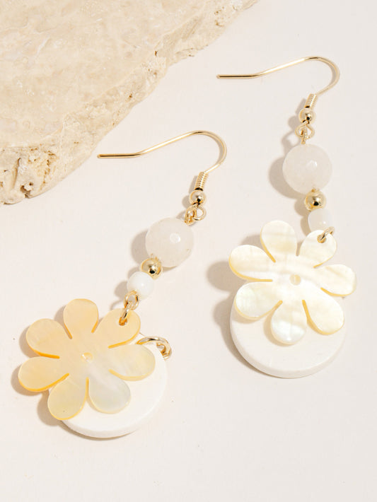 bree flower disc earrings