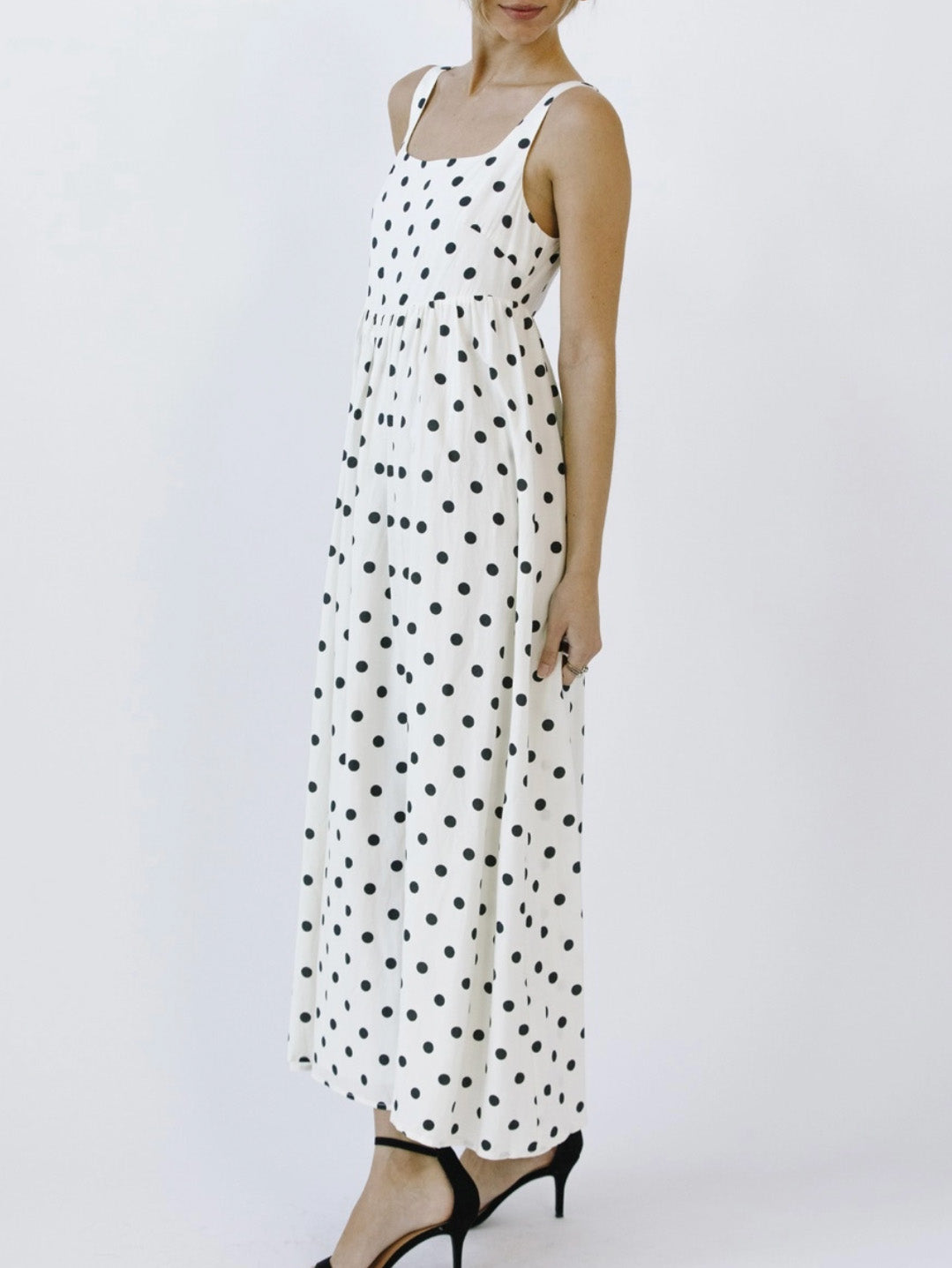 brielle dotted maxi dress