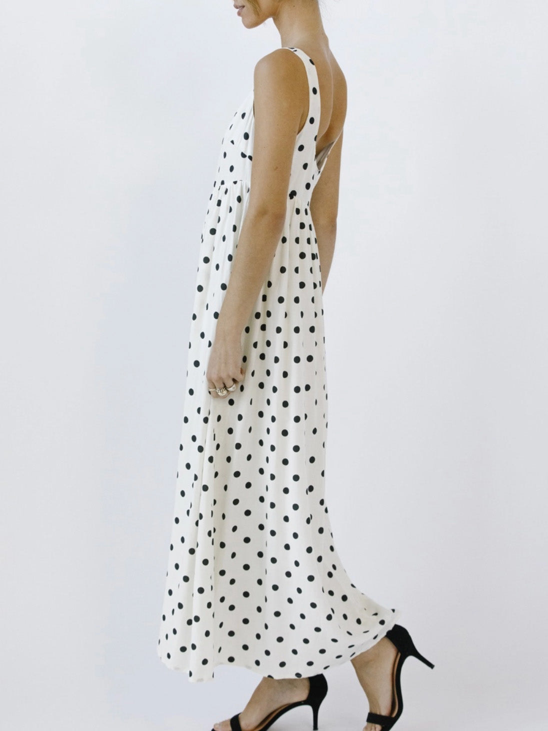 brielle dotted maxi dress