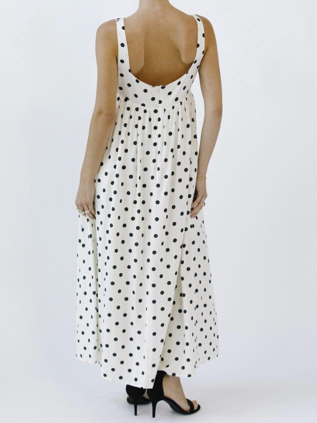 brielle dotted maxi dress