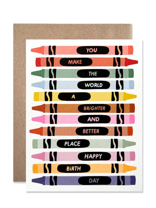 Brighter & Better Birthday Crayons Card