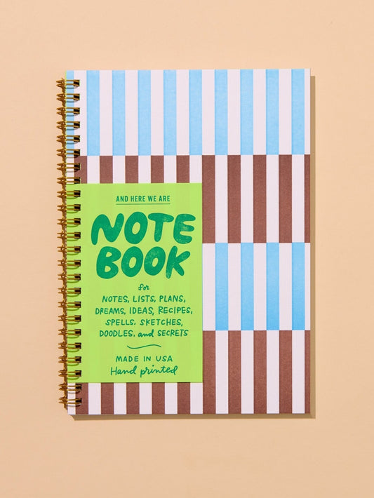 Broken Stripe Letterpress Spiral Notebook