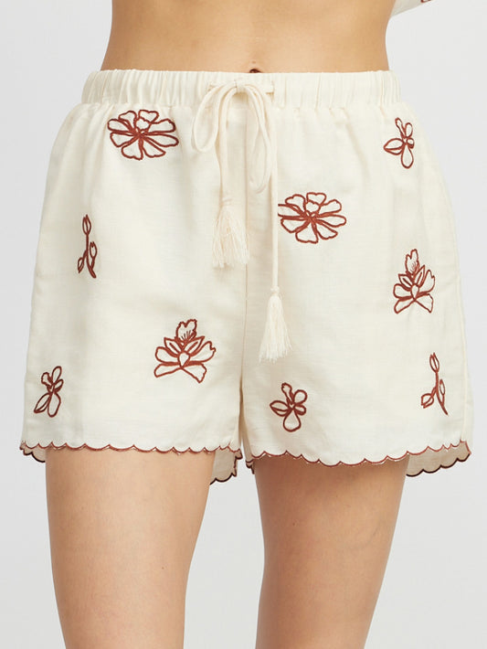 brooke embroidered shorts