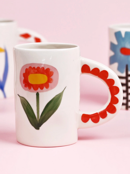 brooke hand painted ceramic mug