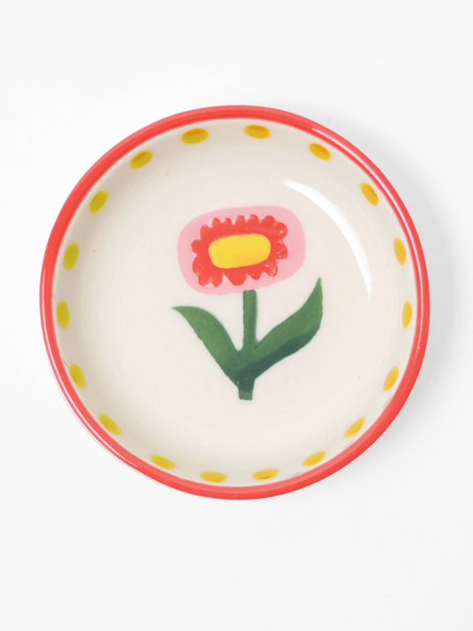 brooke hand-painted ceramic trinket dish