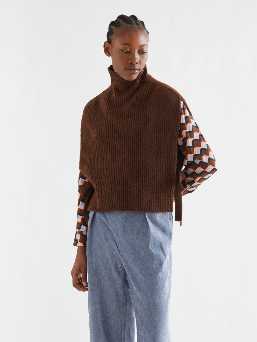 Brown Knit Vest