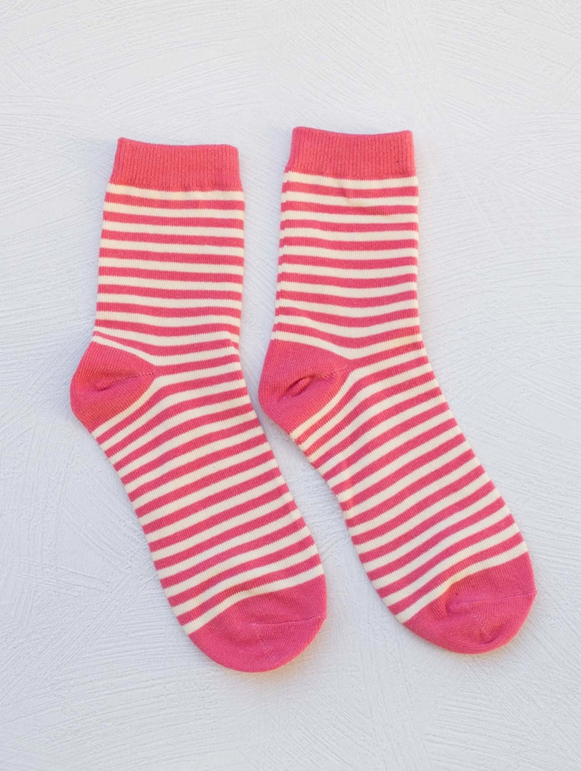 Bubblegum Striped Socks