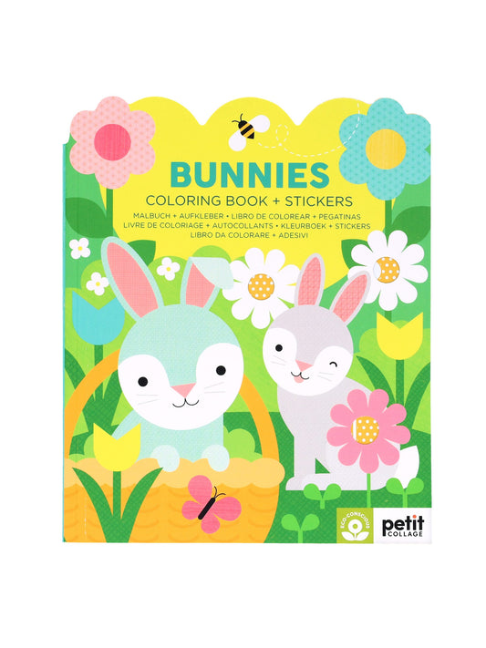 Bunnies Coloring Book + Stickers