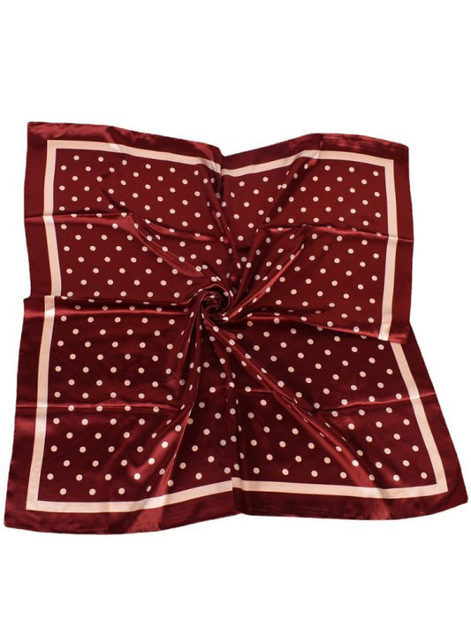 Burgundy Polka Dot Bandana