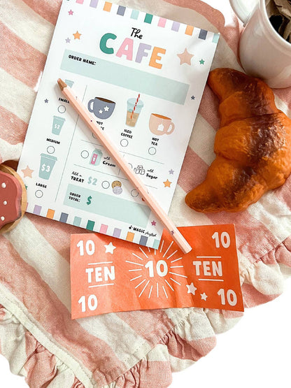 Cafe Pretend Play Notepad