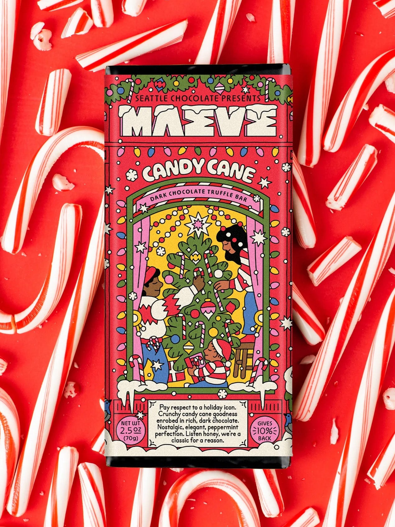 Candy Cane Truffle Bar