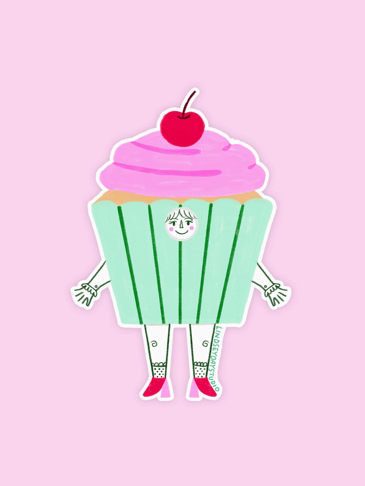 Carly the Cupcake Sticker