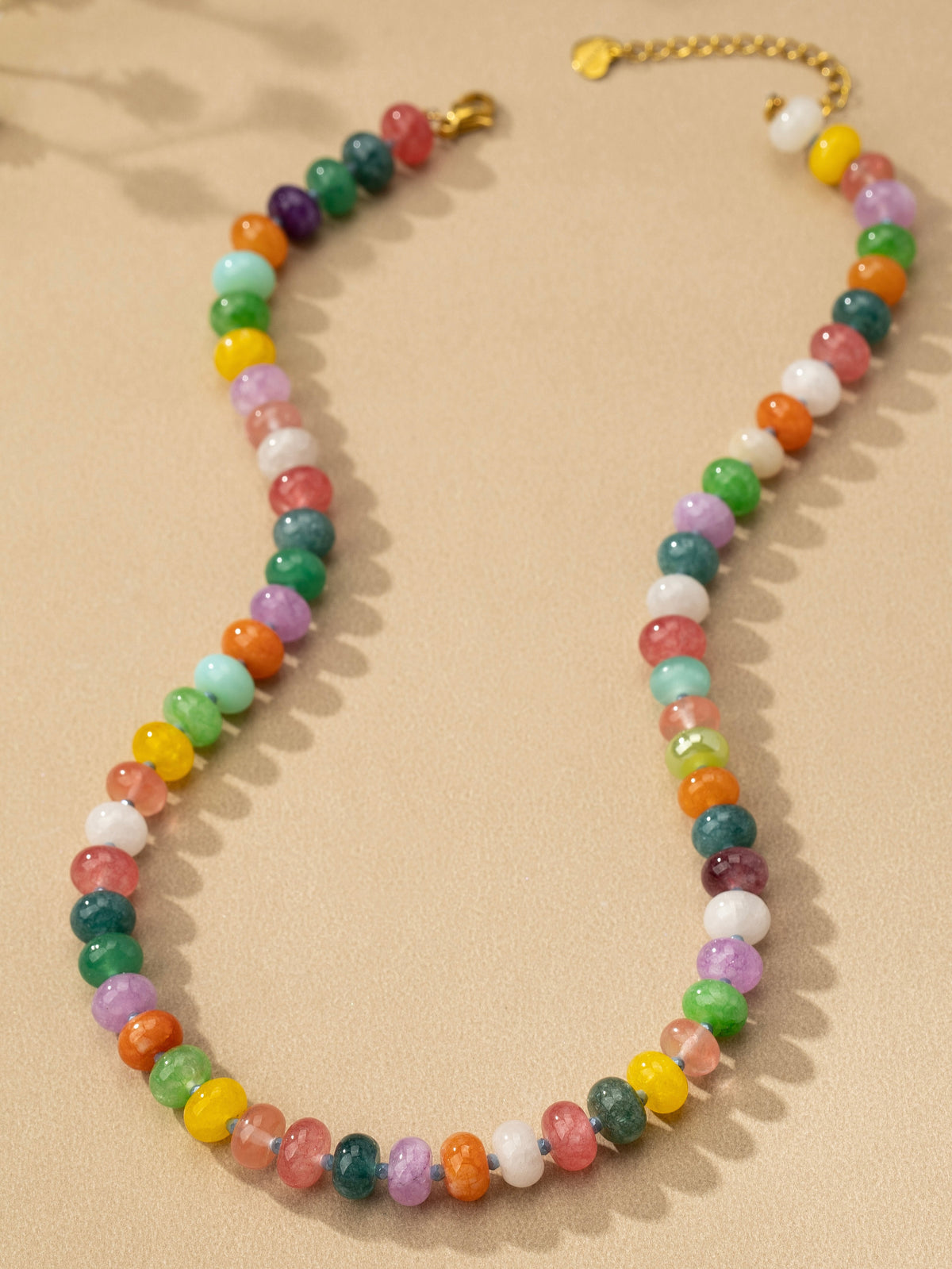 Carnival Agate Beaded Necklace