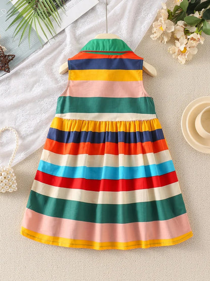 Carnival Rainbow Stripe Dress
