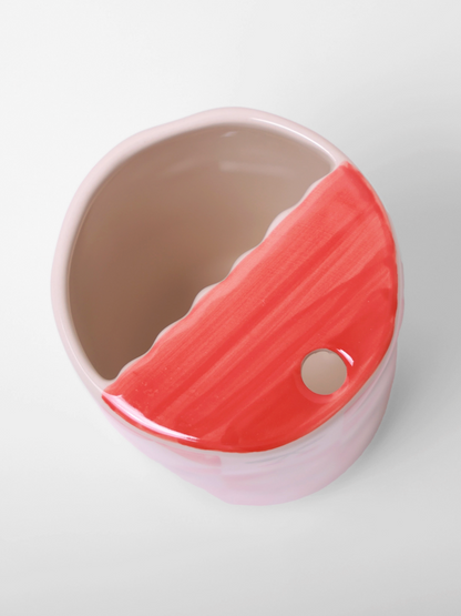 carrie hand-painted ceramic travel tumbler