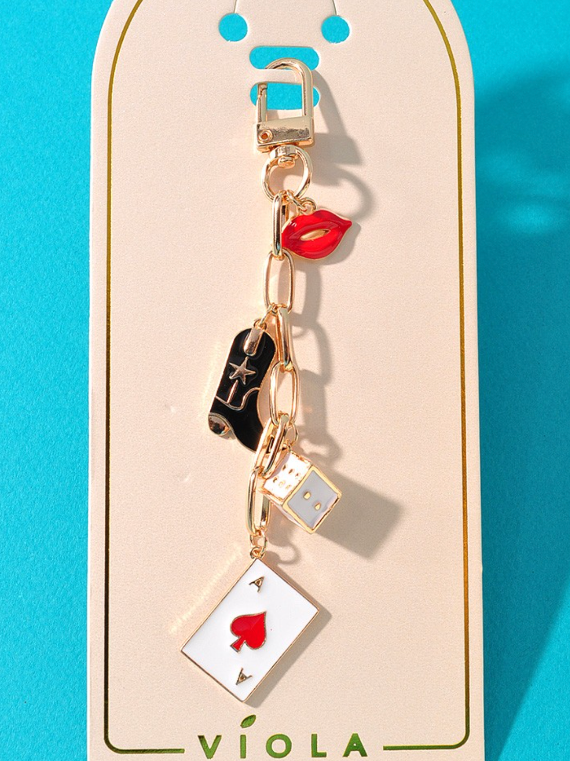 casino bag charm