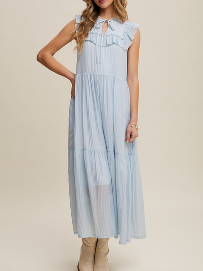 celeste ruffle maxi dress