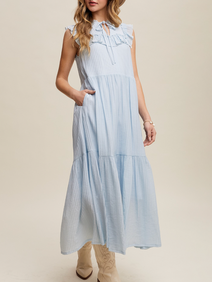 celeste ruffle maxi dress