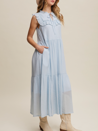 celeste ruffle maxi dress