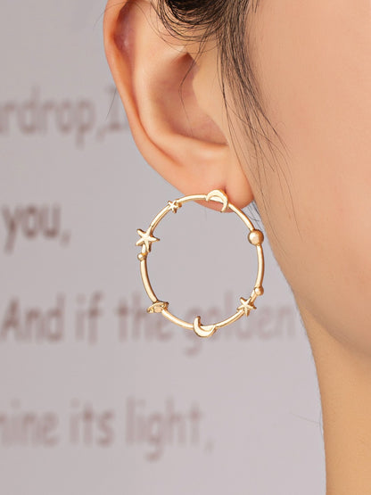 celestial circle earrings