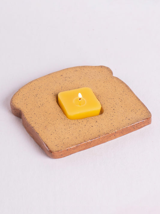ceramic toast candle holder