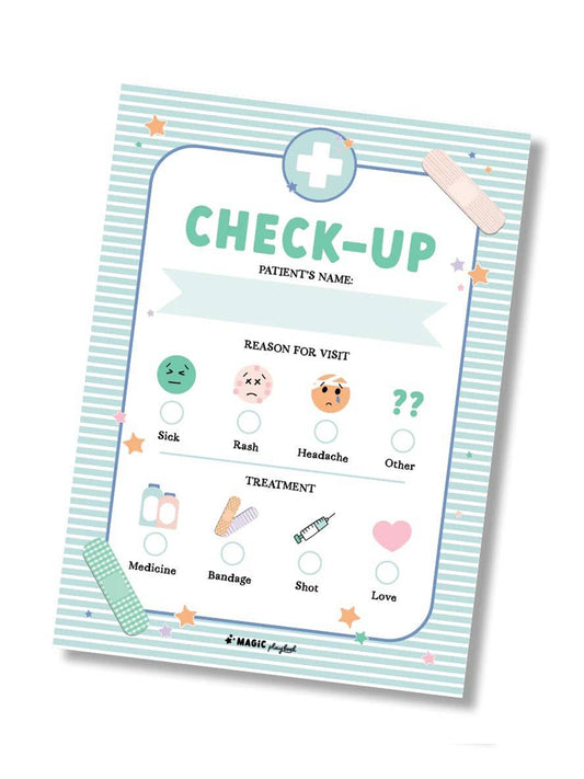 Check-Up Pretend Play Notepad