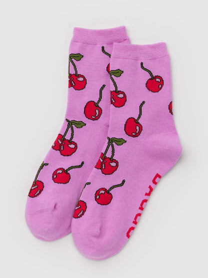 Cherries Crew Socks