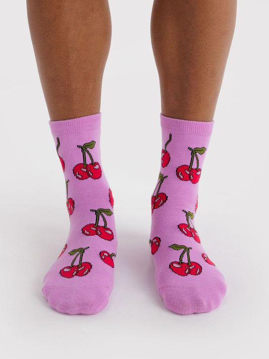 Cherries Crew Socks