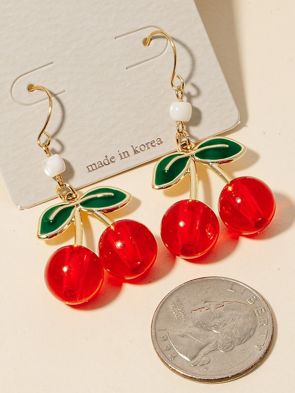 cherries dangly earrings