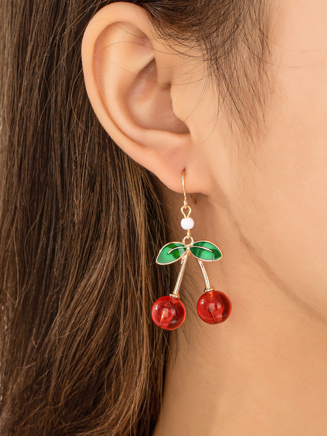 cherry drop earrings