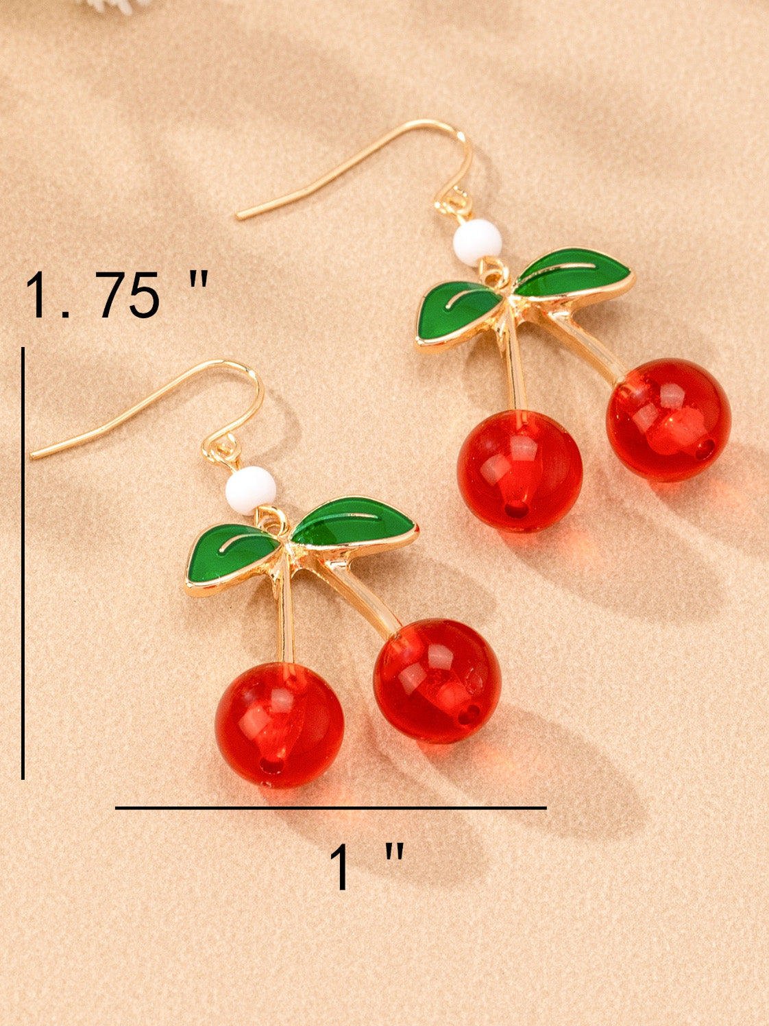 cherry drop earrings