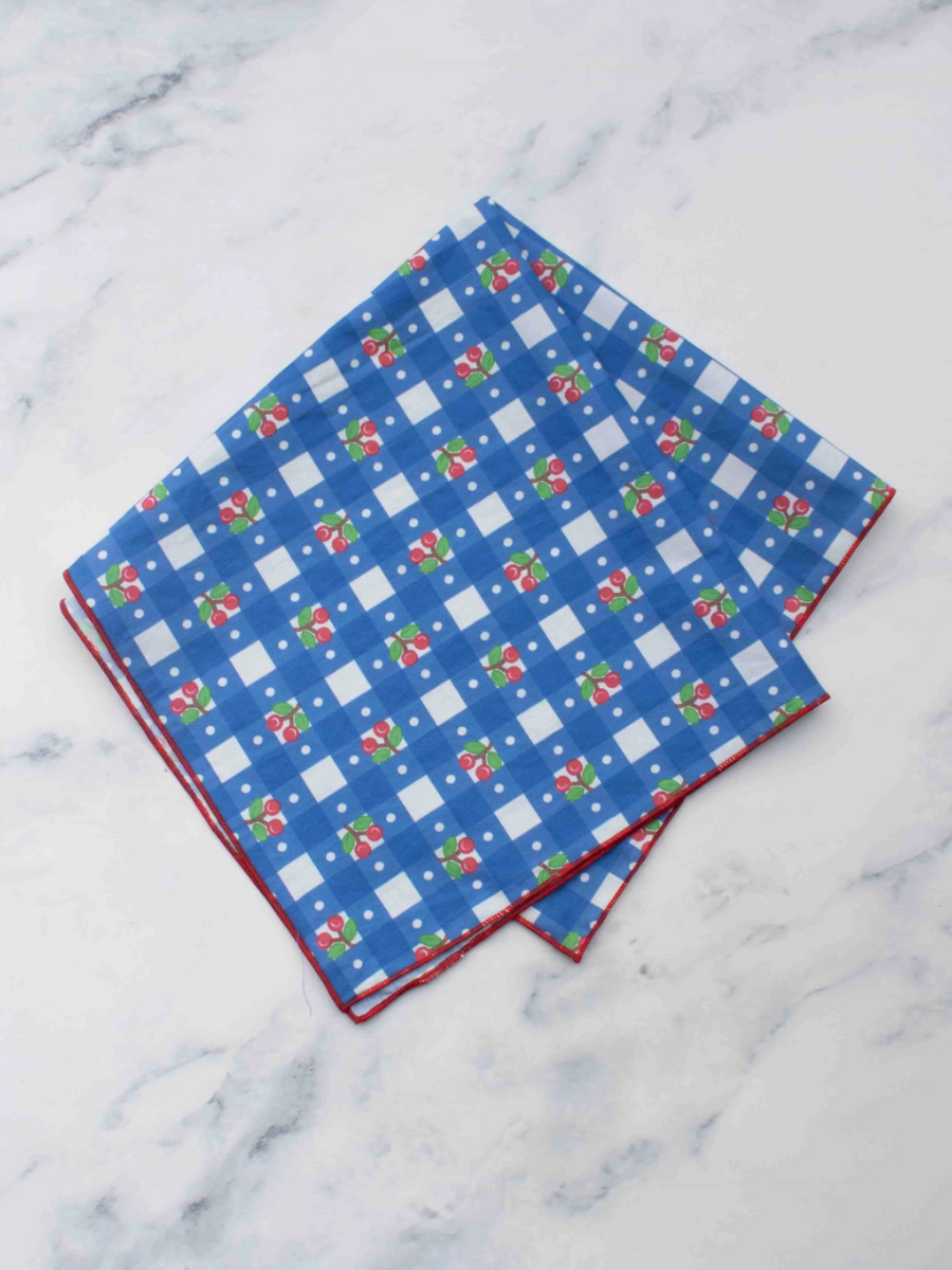 cherry gingham bandana