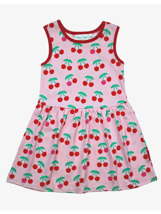 Cherry Print Organic Dress