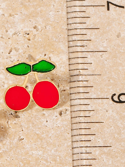 cherry stud earrings