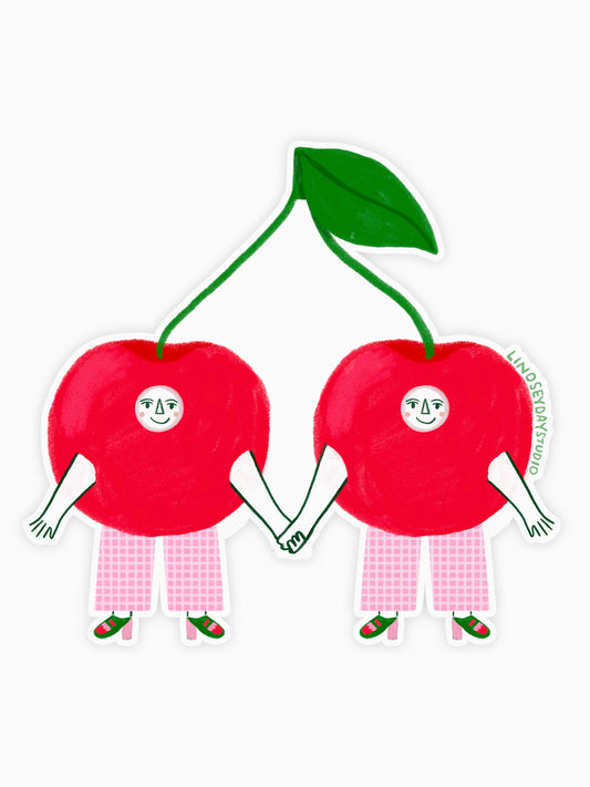 Cherry Twins Sticker