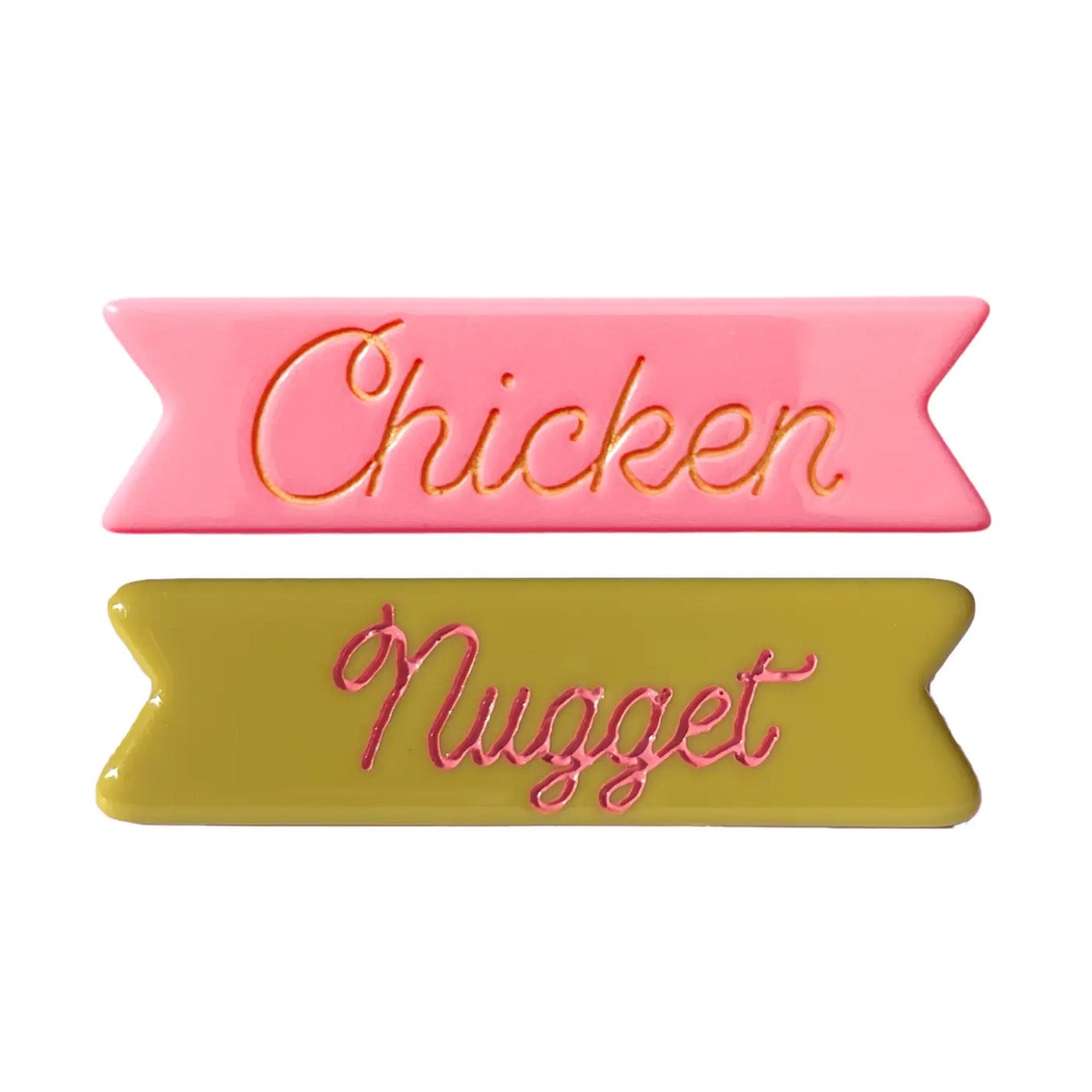 chicken nugget hair clips set