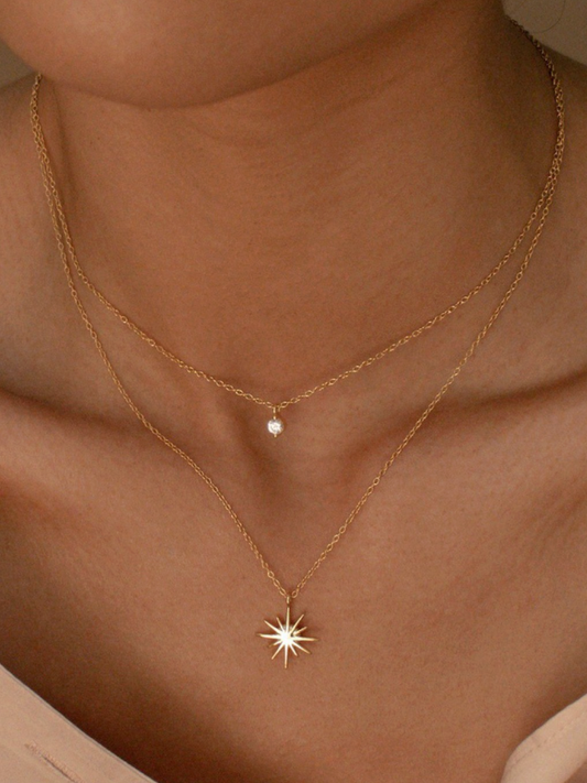 chloe 18k gold plated dainty necklace