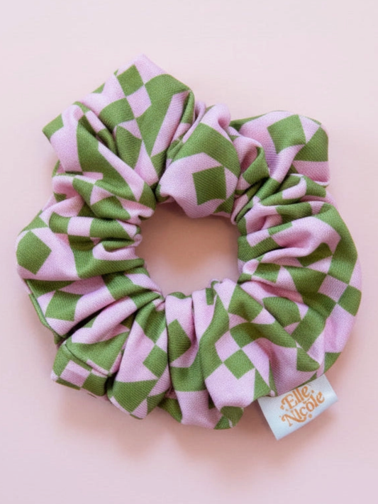 chloe checkered scrunchie 