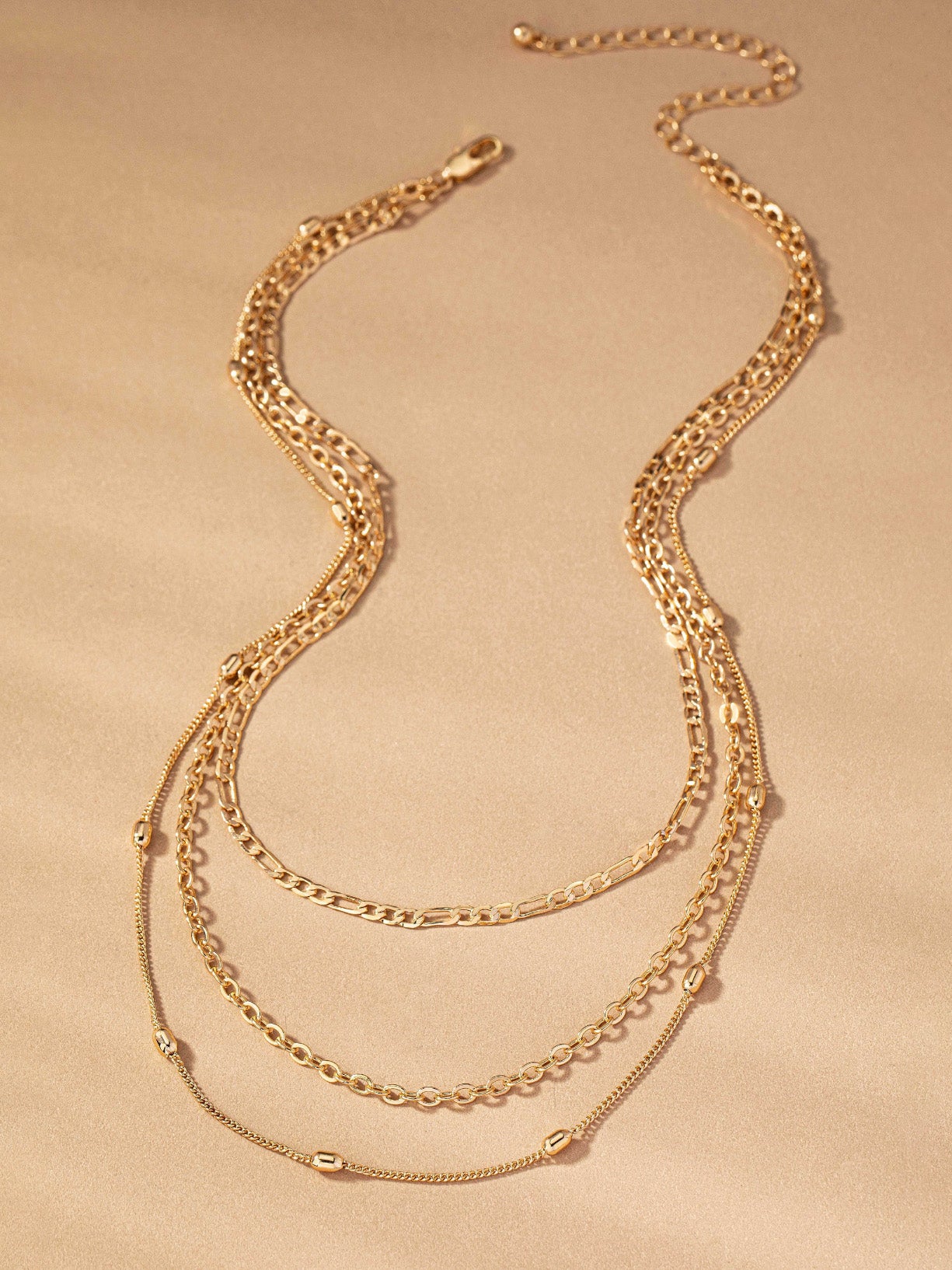 chloe layered gold necklace