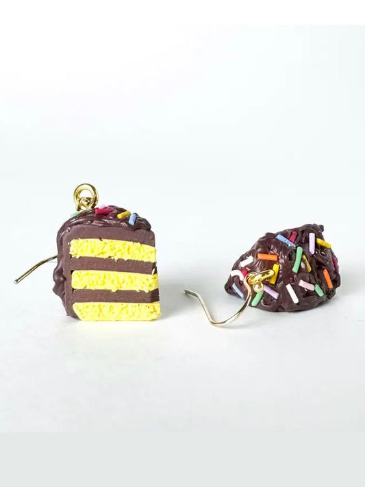 Chocolate Frosting Cake Earrings