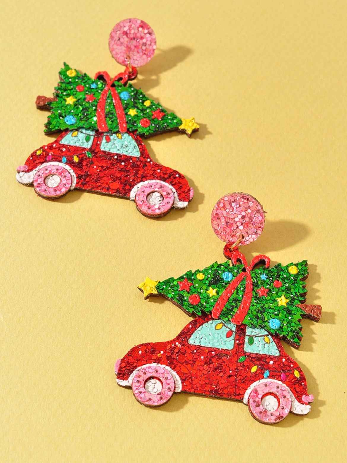 christmas tree farm drop earrings