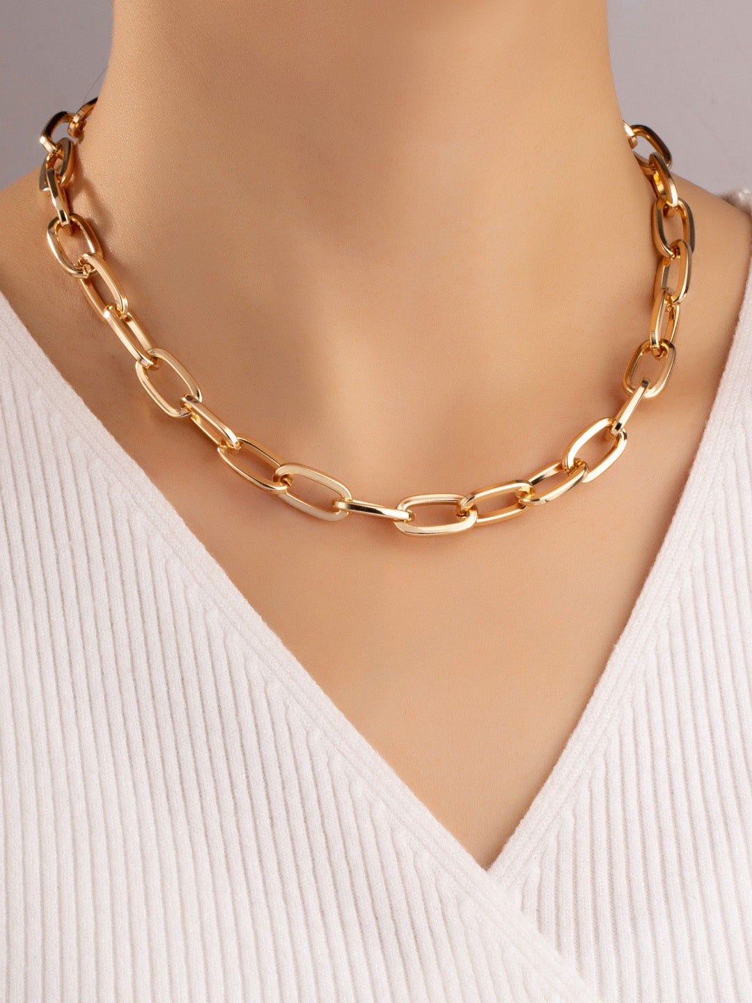 chunky gold chain necklace