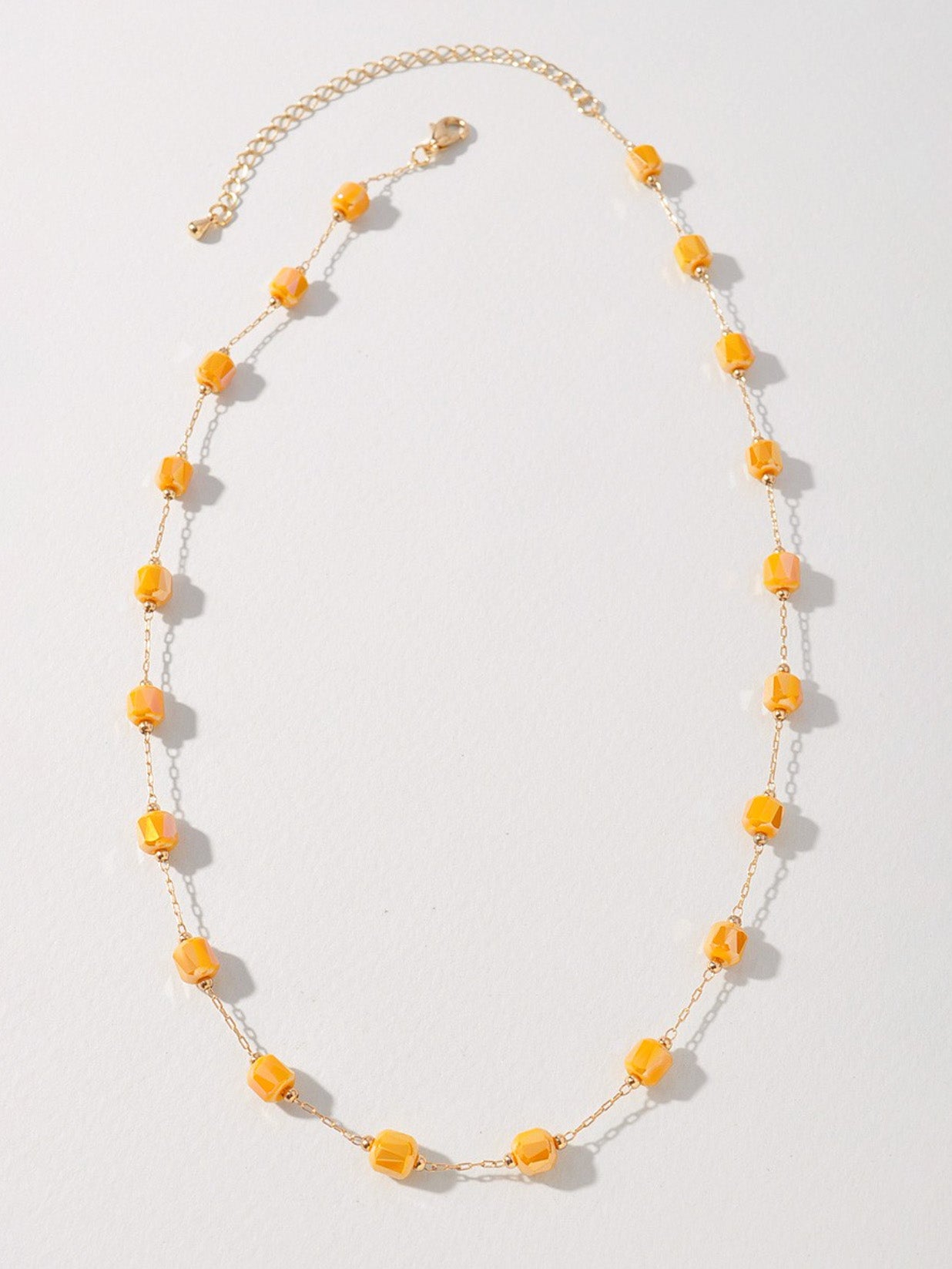 citrine eliza beaded necklace