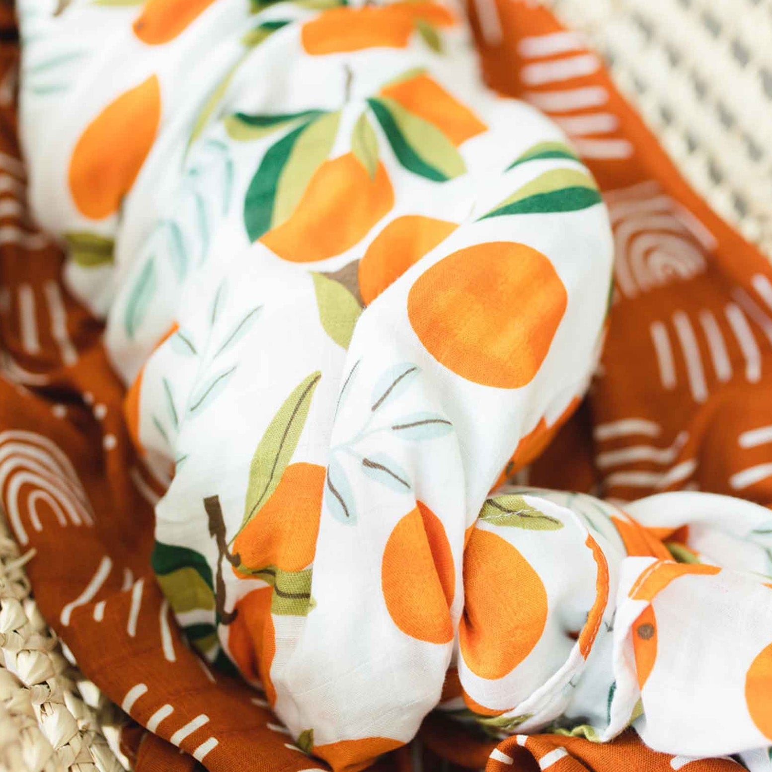 Orange 2025 muslin swaddle