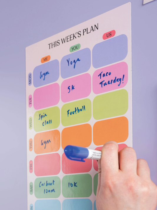 citrus splash magnetic couples weekly fridge calendar