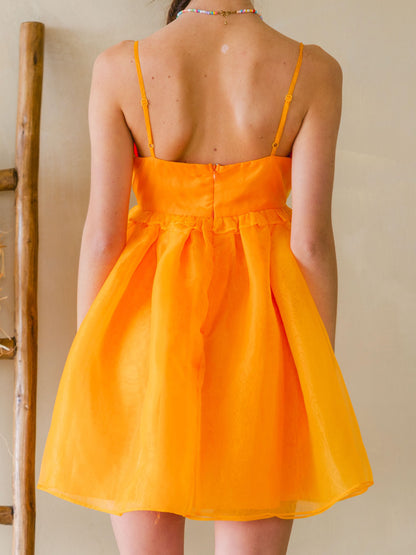 clementine organza mini dress